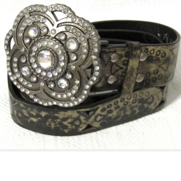 YMI Jeanswear Western Bling Buckle Fashion Belt (Bling Buckle Only) - Picture 3 of 13